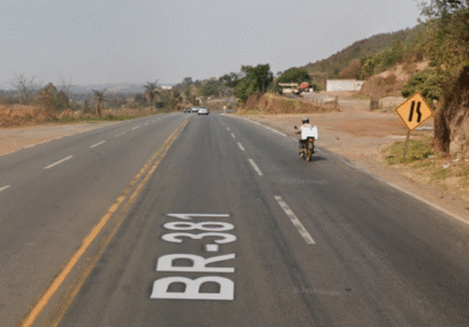 Trecho da BR-381 em Caeté