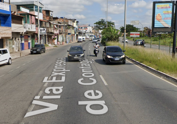 Trecho da Via Expressa de Contagem acidente via expressa contagem