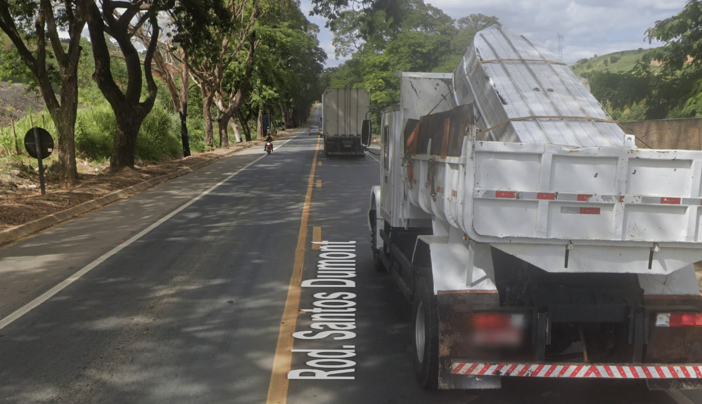 Trecho da BR-116 em Ubaporanga