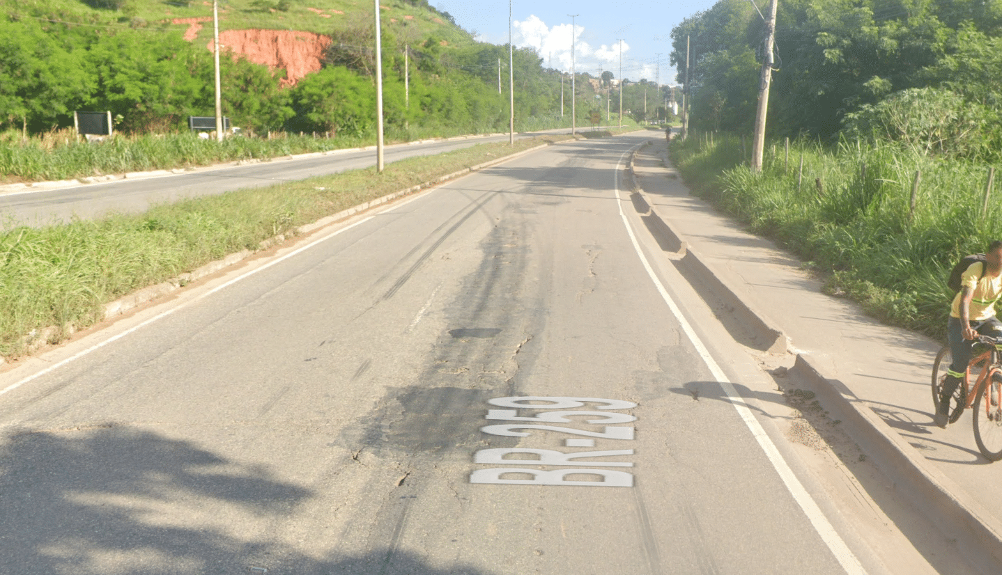 Trecho da BR-116 em Governador Valadares