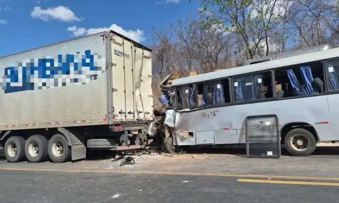 carreta-baú na BR-251